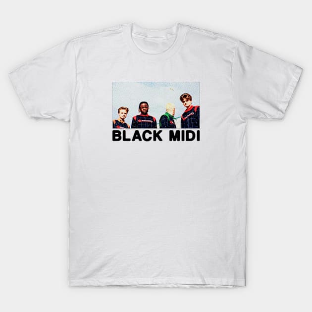 retro black midi T-Shirt by SOMASHIRTS